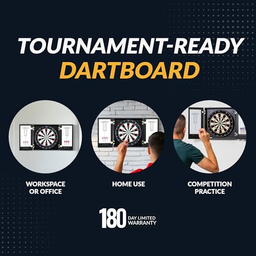 Hathaway Winchester Dartboard & Cabinet Set - color: Black