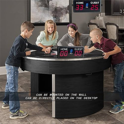 TsoLay Tabletop Electronic Scoreboard, 5 Digit Electronic Basketball Scoreboard with Remote and Buzzer, 6 Levels of Brightness Adjustment, for Indoor&Outdoor Game, Baseballl/Shuffleboard/Billiard