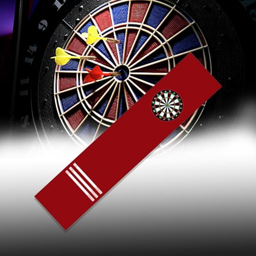 Dart Carpet Dart Mat, Heavy Duty with Throwing Distance Line Flooring Protector Kids Adults(Red) - color: Red