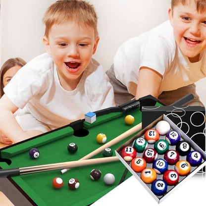 AccEncyc 2.5cm/0.98inch Mini Billiard Balls Set 16Pcs Children's Pool Balls for Kid's Table, Indoor Game Toy for Kids, Adults