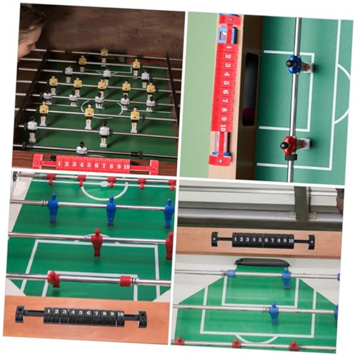 Happyyami 4pcs Foosball Score Counter Lightweight and Portable Table Football Scoring Unit Easy Use Goal Indicator for Soccer Games Black and Red Design
