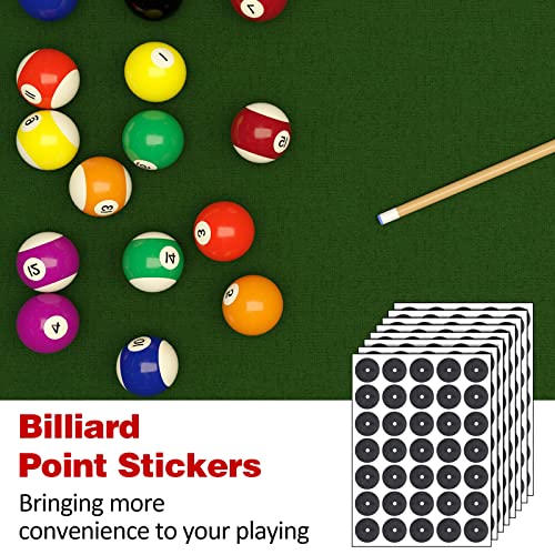 Civaner 105 Pcs Pool Table Market Dots Billiard Spot Point Sticker Black Snooker Spot Billiard Accessories Ball Placement Stickers for Practice