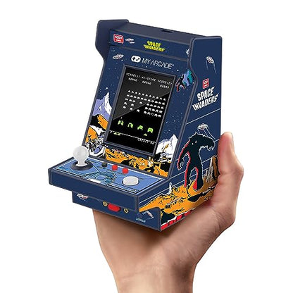 My Arcade Space Invaders Nano Player - Arcade Classics 4.8" Portable Handheld Mini Arcade Machine, 2.4" Screen Color Display, Retro Video Game - style: Space Invaders
