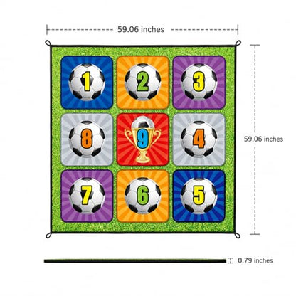 Tacky Practice Mat Target Game, Childrens 150x150cm, Soft Material Soccer Practice Mat for Kids 7-14 Years, Indoor Outdoor Soccer Set