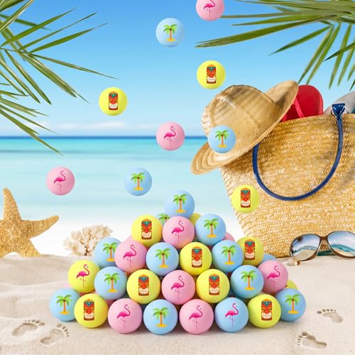 Soulchen 24 Pcs Table Tennis Balls Bulk 40mm Novelty Fun Table Tennis Balls Accessories for Gift Party - style: Flamingos