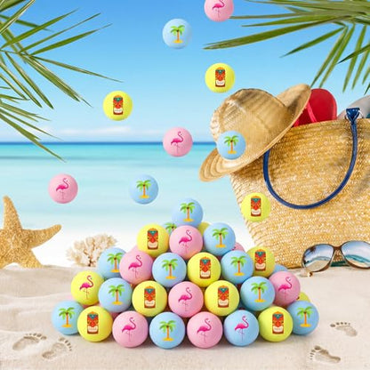 Soulchen 24 Pcs Table Tennis Balls Bulk 40mm Novelty Fun Table Tennis Balls Accessories for Gift Party - style: Flamingos