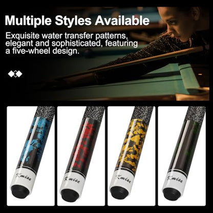 Banly Pool Cue Stick - 58 inch Canadian Maple Billiard Pool Stick with 13mm Cue Tip, House Bar Pool Cue Sticks for Professional Billiard Players, Yellow