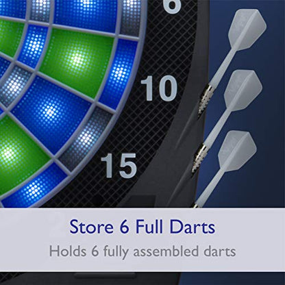 Viper Ion Illuminated Electronic Dartboard, 15.5 in Regulation Target, LED Segments, 48 Games, 8 Players, 6 Darts Included