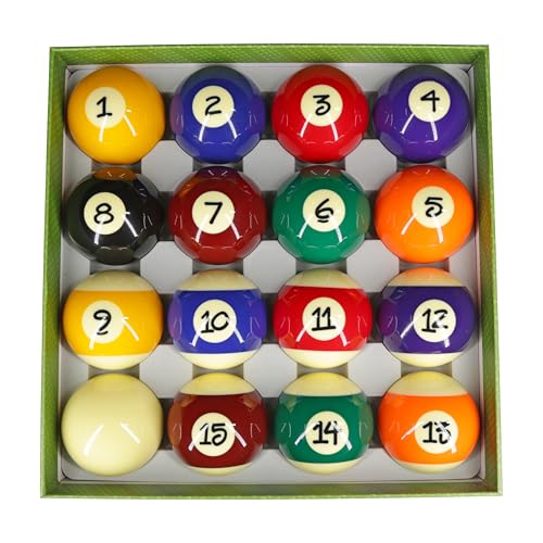 ASKA Billiards Pool Boston Numbered Balls Set, 16 Balls Including a Cue Ball - style: PB17
