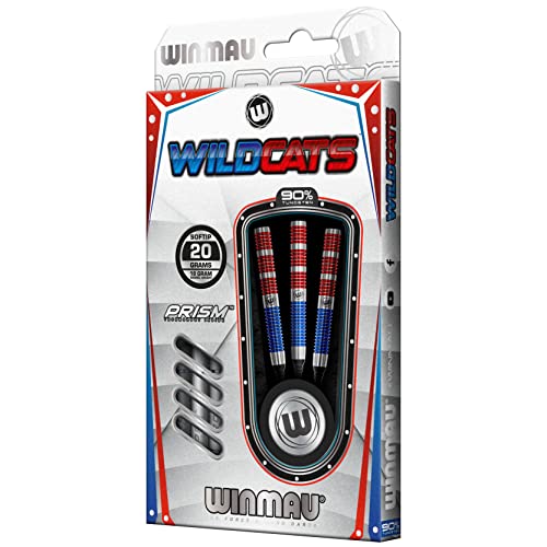 Winmau Darts - Sniper | Wildcats | Blackout - 90% Tungsten Soft Tip Darts - Includes Dart Flights and Shafts - size: 18g Barrel / 20g Full Weight