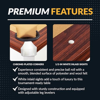 Hathaway Pool Table Combo Set with Benches - color: Walnut