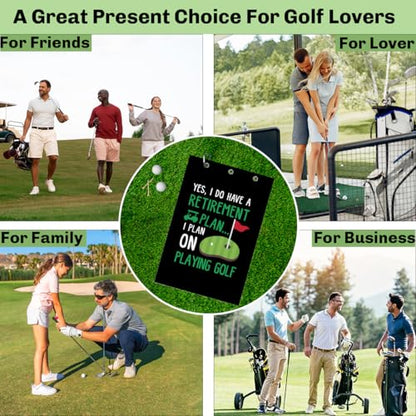Yes I'd Have A Retirement Plan Embroidered Golf Towel with Clip, Funny Golf Accessories Gifts for Men Women Golfer Grandpa Mom Dad, Birthday Retirement Gifts for GolfFans Golfs Lover, 16x24 Inch - color: Funny Golf Retirement