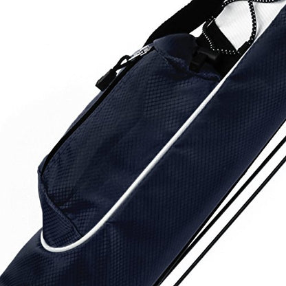 Orlimar Pitch ’n Putt Lightweight Sunday Golf Bag with Stand, Ultra-Light Carry Design, Two-Way Divider Top, Shoulder Strap, Compact Carry Golf Bag for Men & Women - color: Midnight Blue