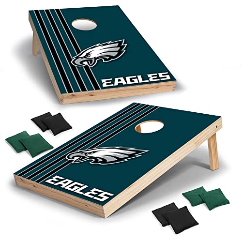 NFL 2' x 3' Solid Wood Cornhole Set with Direct Print HD Team Graphics – Great Gift for Any Football Fan! Bean Bag Toss Family Outdoor Games