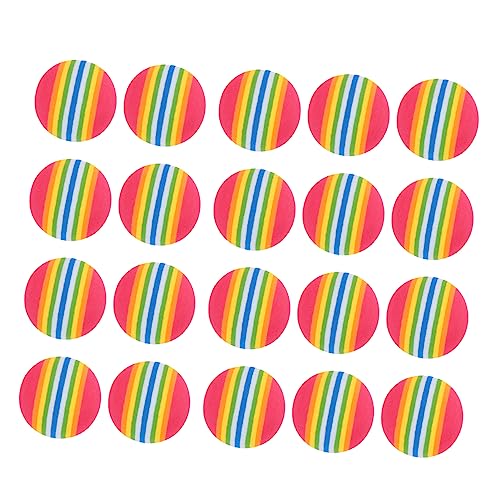 KICHOUSE 25pcs Rainbow Eva Training for Indoor Practice Soft Lightweight Flexible Design Safe for Use Around Furniture and Pets