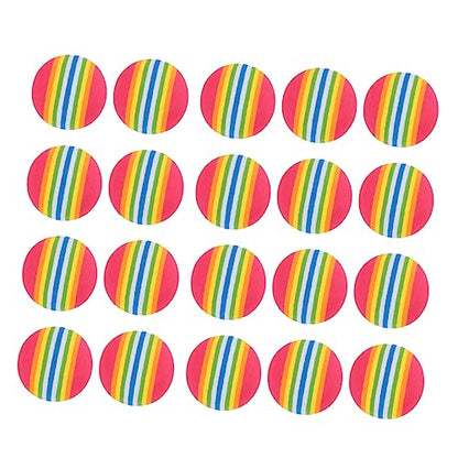 KICHOUSE 25pcs Rainbow Eva Training for Indoor Practice Soft Lightweight Flexible Design Safe for Use Around Furniture and Pets