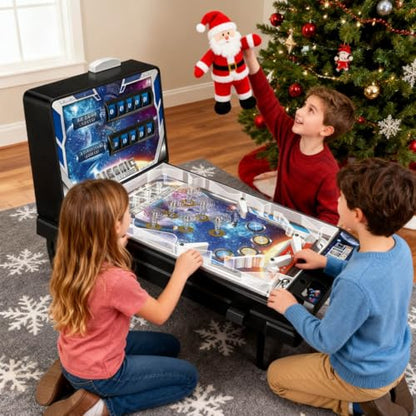 Electronic Arcade Pinball Light & Sounds Mini Table Pinball Machine Compact Portable Desktop Game Set Battery-Operated for All Ages Family Fun - size: 27*42*24.5cm