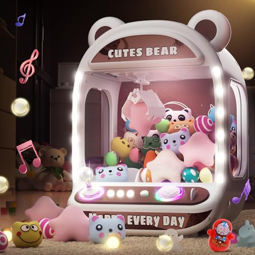 Skirfy Claws Machines for Kids,Unicorns Toys for Girls Age 6+,Mini Vending Machines with Squishyes Fidgets Toys,Candy Dispenser Machines,Claws Game, New Years Birthday Gifts - color: White