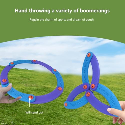 Flying Ring Toy Multi-Functional Flying Ring Sports Toy Folding Boome rangs Wind Resistant Transformable Shape High Speed Deepen Parent-Child Interaction