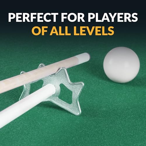 Hathaway Pool Table Accessories Kit - Pool Sticks Set of 2, 16 Billiard Balls, Pool Rack Triangle, Brush, Chalk, & Bridge Stick with Aluminum Head - Billiards Accessories for Gameplay