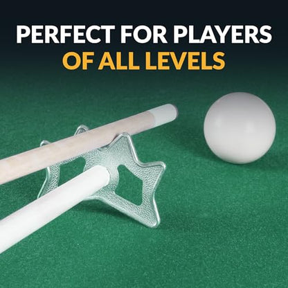 Hathaway Pool Table Accessories Kit - Pool Sticks Set of 2, 16 Billiard Balls, Pool Rack Triangle, Brush, Chalk, & Bridge Stick with Aluminum Head - Billiards Accessories for Gameplay
