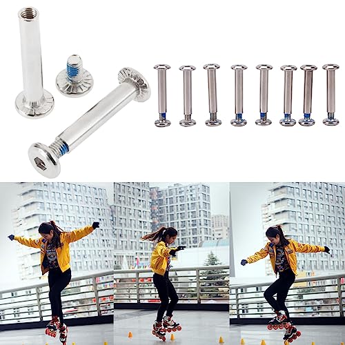 10 Pack Inline Skates Wheel Mounting Screws and Bolts Set Roller Skating Brake Mount Screw Bolt Kit for Roller Blade Wheels Replacement Adjustable Inline Skate Roller Hockey Wheels Repair