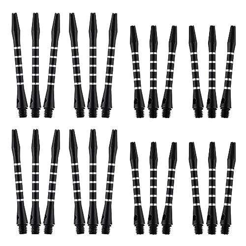Dart Shafts for Soft and Steel Tips Aluminum Alloy Nylon Shaft PC Shaft Dart Stems 24 Pack