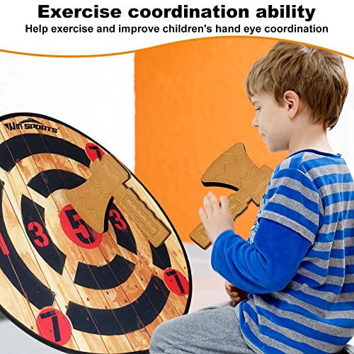 Foam Axe Throwing Game Indoor&Outdoor Target Game,Includes Two Foam Axes, One 26” Easy Fold Target and A Carry Bag