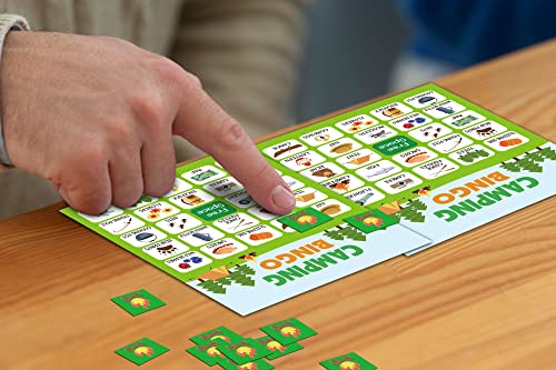 Camping Bingo Game - 24 Player Outdoor Activity for School Parties, Birthdays and Nature Parties - color: Camping