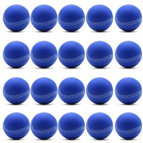 Magicorange Baseball,Foam Baseballs Training Baseballs Unmarked Practice Baseball for Hitting, Soft Toss, Batting, Fielding, Pitching - color: Blue, size: 20 Pack