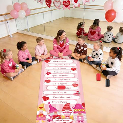 gisgfim Can Rolling Game Props Party Games Roll The Can Challenge Raffle Set for Adults Family Classroom Gatherings Birthday Party Supplies Activities Gifts Indoor Outdoor Holiday Prizes(Valentine) - style: Valentine