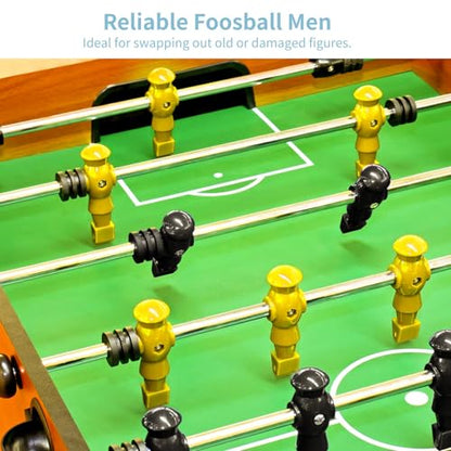 26 Pcs Foosball Men, Resin Foosball Replacement Parts, Table Soccer Player Set for Tournament Foosball - color: Black and Yellow