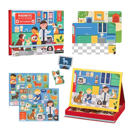 Petit Collage Mag Play Scene Pet Hospital - color: Mag Play Scene Pet Hospital