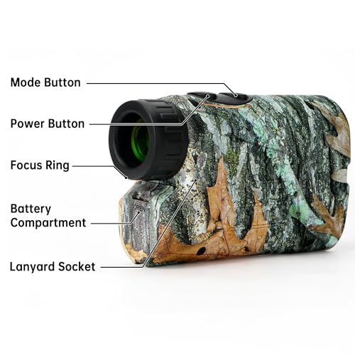 Gogogo Sport Vpro GS03 Laser Golf/Hunting Rangefinder, 1000/1200 Yards Laser Range Finder with 6X Magnification Ultra-Clear View, Lightweight, Slope, Pin-Seeker & Flag-Lock & Vibration - color: GS03 Wildlife