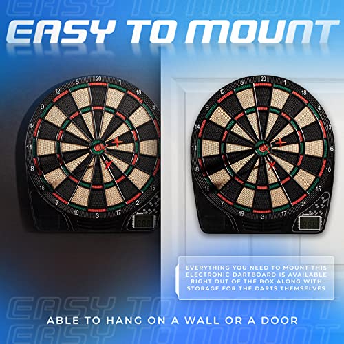 Franklin Sports Electronic Dart Board Sets - Soft Tip Electric Dartboard with Digital Scoreboard - (6) Darts Included - style: Dartboard