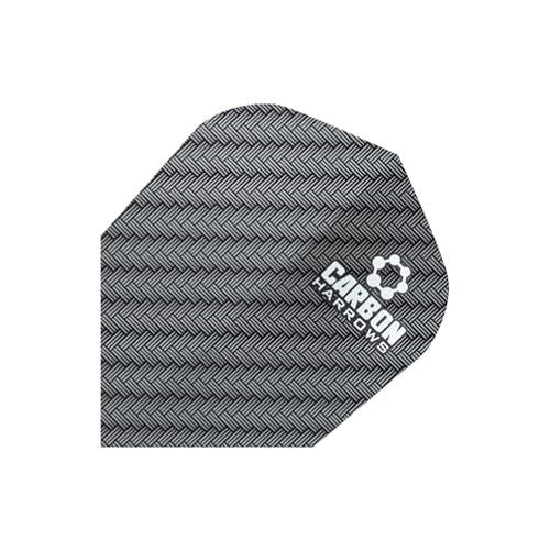 Harrows Carbon Dart Flights | 5 x Sets Darts Flights (15 Flights Total) I 100 Micron Dart Flights I Premium Extra Strong Made in UK I Professional Darts Accessories I Black Dart Flights - color: Black