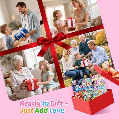 3PCS Paint by Sticker Book for Kids Ages 4-8 - Sticker by Number Activity Books with Stories | Travel Airplane Car Toys, Screen-Free Puzzle Easter Craft Gift for Girls Ages 3-5 4-6 6-8 - color: Style-3-3pcs