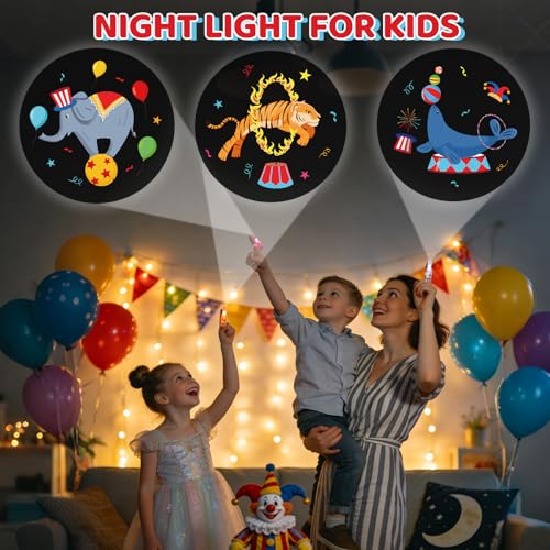 36 Pack Circus Party Favors for Kids, Light up Finger Lights Carnival Theme Birthday Party Supplies, Classroom Treasure Box Rewards, Goodie Bag Stuffers - style: Circus