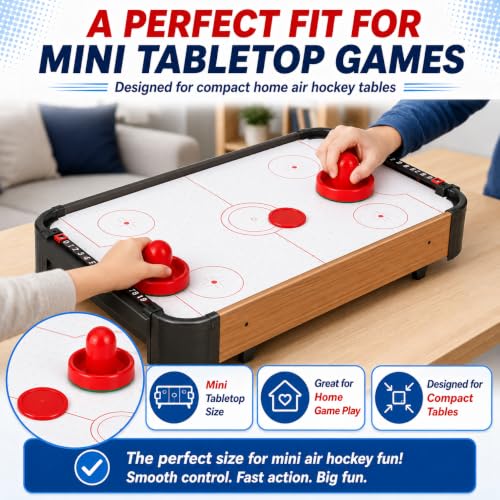 Air Hockey Pucks and Paddles,Air Hockey Strikers Pushers Air Hockey Table Replacement Accessories - color: Red