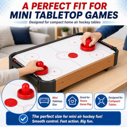Air Hockey Pucks and Paddles,Air Hockey Strikers Pushers Air Hockey Table Replacement Accessories - color: Red