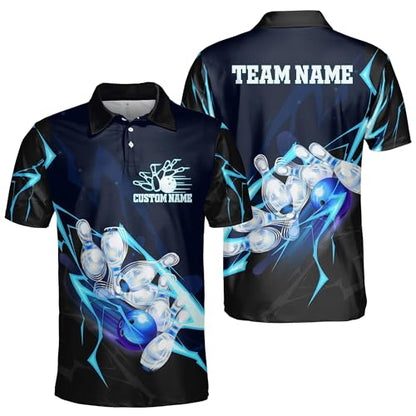 GABITA Personalized Bowling Jerseys for Men, Custom Bowling Shirts, Funny Bowling Shirts Gift for Bowler Team Player - color: A20