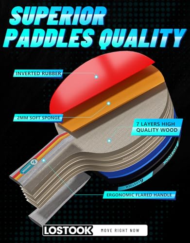Professional Ping Pong Paddles Set of 2/4 with Table Tennis Rackets and 3 Star Balls, Portable Ping Pong Table Net with Clamps for Any Table, Home/Outdoor Games - color: Gray