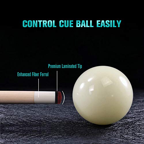PLN Pool Cue Kit - 58 inch Canadian Maple Billiard Pool Stick and Hard Case - color: White, size: 20oz