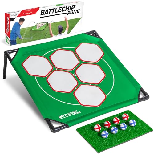 GoSports BattleChip Pong Chipping Golf Games for Adults and Families - Outdoor & Indoor Golf Game Set - Home, Backyard, Lawn, Beach, & More - style: 1 Board
