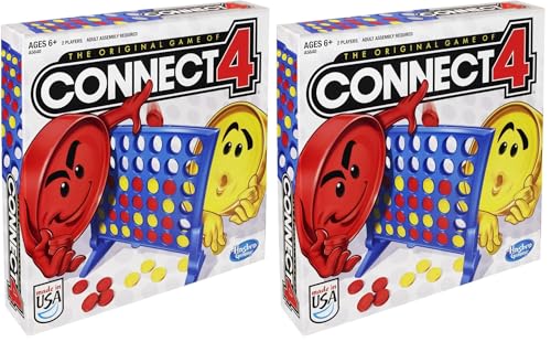 Connect 4 Hasbro Gaming Classic Grid, 4 in a Row Game, Strategy Board Gamesfor Kids, 2 Playersfor Family and Kids, Easter Gifts forBoys and Girls, Ages 6+, ONE Size (Pack of 2) - size: ONE SIZE (Pack of 2)