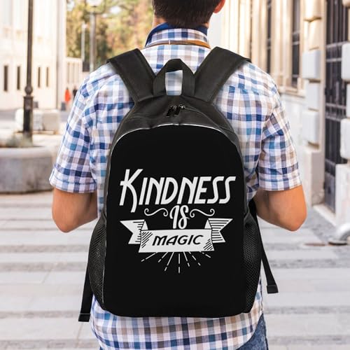 Kindhess Is Magic World Kindhess Day Inspirational Quote About Kindness Inspirational Backpacks For Men Women Book Bag Travel Hiking Camping Work Lightweight - color: Ye23
