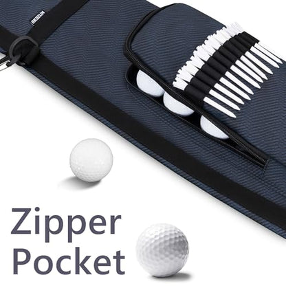 AKOZLIN Lightweight Golf Sunday Bag Golf Travel Carry Bag 3-6 Clubs Foldable Small Golf Bag with Shoulder Strap Black - color: Blue