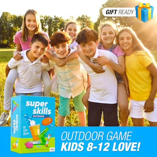 Super Skills Outdoor - Summer Yard Game – Outside Activity for Kids 8-12, Teens and Adults - Fun Water Backyard Party for the Whole Family