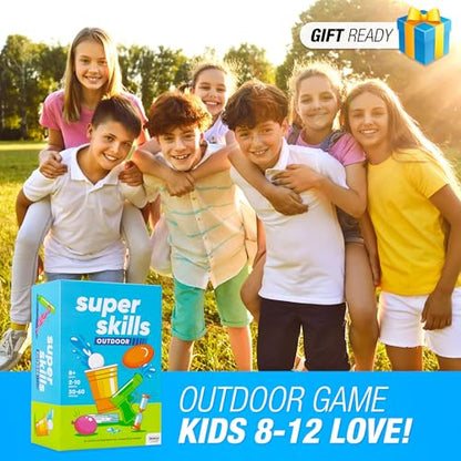 Super Skills Outdoor - Summer Yard Game – Outside Activity for Kids 8-12, Teens and Adults - Fun Water Backyard Party for the Whole Family