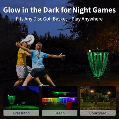 X-UFO Disc Golf Basket Frame Sensor Light and Automatic Color Change, Compatible with Disc Golf Basket Frames - size: 48MM